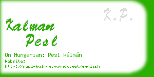 kalman pesl business card